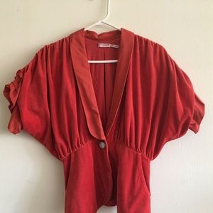 ORANGE VELVET JUICY COUTURE JACKET